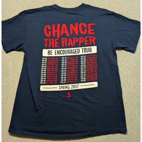 Chance The Rapper "Be Encouraged Tour" 2017 T-Shirt Adult Large - Picture 7 of 8
